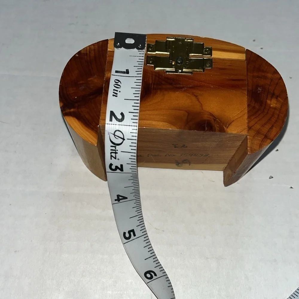 VTG 1950s-wooden trinket box-latch and hinges jewelry box. Kimball, Nebraska.